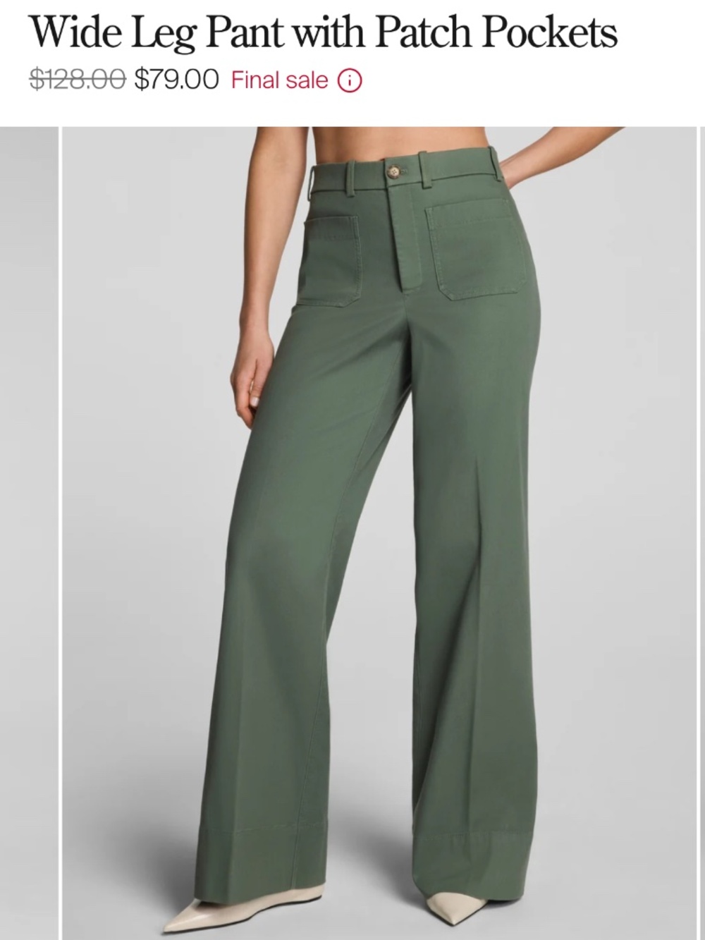 Spanx twill barrel leg pants
